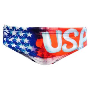 Turbo Usa Painting 2017 Swimming Brief Rojo,Azul 5XL Hombre