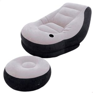 Intex Ultra Lounge Armchair With Footrest Gris 99 x 130 x 76 cm / 64 x 28 cm