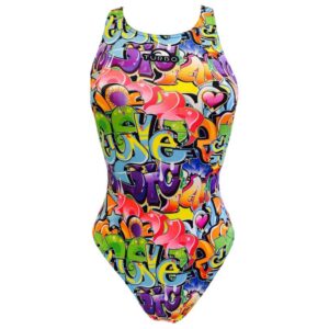 Turbo Graffitti 2016 Swimsuit Multicolor 4XL Mujer