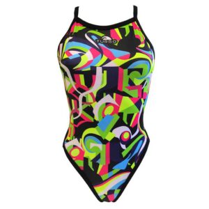 Turbo Geo Abstract Swimsuit Multicolor XL Mujer