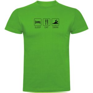 Kruskis Sleep Eat And Swim Short Sleeve T-shirt Verde XL Hombre