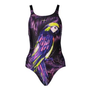 Ypsilanti Pretty Polly Vault Back Swimsuit Negro UK 32 Mujer
