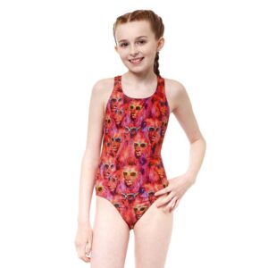 Ypsilanti Cool Catz Race Back Swimsuit Rojo 130 cm Niña