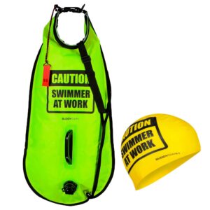 Buddyswim Caution Swimmer At Work Buoy 28l Amarillo 28 Liters