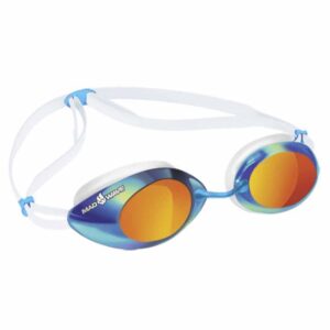 Madwave Lane 4 Rainbow Swimming Goggles Blanco,Azul