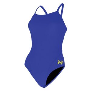 Phelps Solid Mid Back Swimsuit Azul FR 24 Mujer