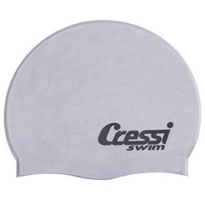 Cressi Silicone Swimming Cap Plateado