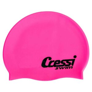 Cressi Silicone Junior Swimming Cap Rosa
