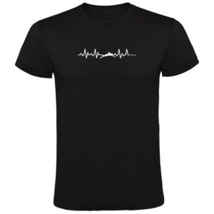 Kruskis Swimming Heartbeat Short Sleeve T-shirt Negro 2XL Hombre