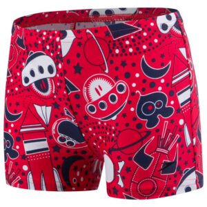 Speedo Allover Swim Boxer Rojo 9-12 Months Niño