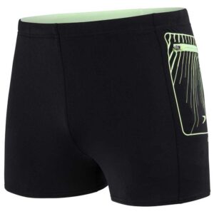 Speedo Contrast Pocket Swim Boxer Negro UK 34 Hombre