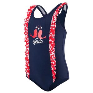 Speedo Frill Swimsuit Azul 9-12 Months Niña