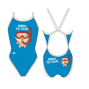Turbo Born To Dive Swimsuit Azul 2XL Mujer
