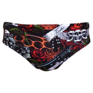 Turbo Old Tatoo Swimming Brief Rojo L Hombre