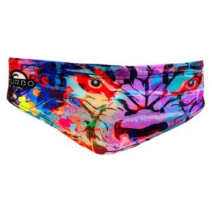 Turbo Wolf Wall Swimming Brief Lila S Hombre