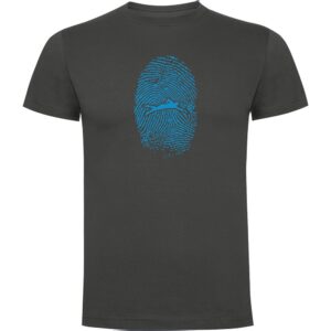 Kruskis Swimmer Fingerprint Short Sleeve T-shirt Gris XL Hombre