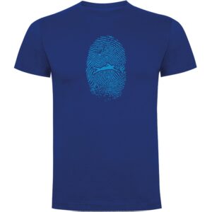 Kruskis Swimmer Fingerprint Short Sleeve T-shirt Azul 2XL Hombre