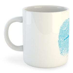 Kruskis Swimmer Fingerprint Mug 325ml Blanco