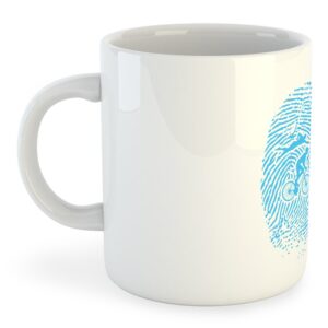 Kruskis Triathlon Fingerprint Mug 325ml Blanco