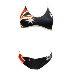 Turbo Australia Flag Thin Strap Bikini Negro 9-10 Years Niño