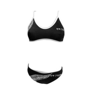 Turbo New Zealand Thin Strap Bikini Blanco,Negro 9-10 Years Niño