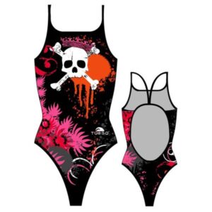 Turbo Skull Crown Swimsuit Negro 4XL Mujer