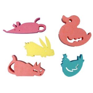 Leisis Foam Farm Figures 5 Units Rosa 6 x 10 x 3 cm