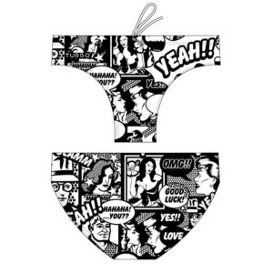 Turbo Yeah Comic Swimming Brief Blanco 3-4 Years Niño
