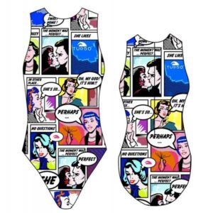Turbo Comic Swimsuit Multicolor 4XL Mujer