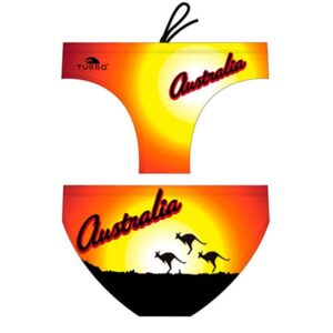 Turbo Australia 2012 Swimming Brief Naranja,Negro 3-4 Years Niño