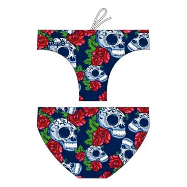 Turbo Roses & Skulls Swimming Brief Azul 5XL Hombre - Imagen 2
