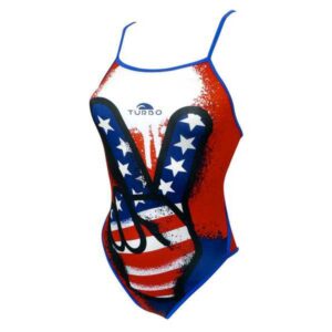 Turbo Victory Thin Strap Swimsuit Rojo 12-24 Months Niña