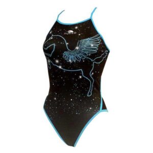 Turbo Pegaso Thin Strap Swimsuit Negro 7-8 Years Niña