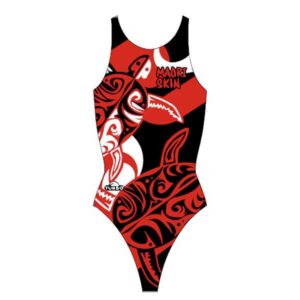 Turbo Maori Skin Tattoo Swimsuit Rojo,Negro 3-4 Years Niña