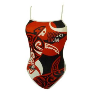 Turbo Maori Skin Tattoo Thin Strap Swimsuit Rojo,Negro 12-24 Months Niña