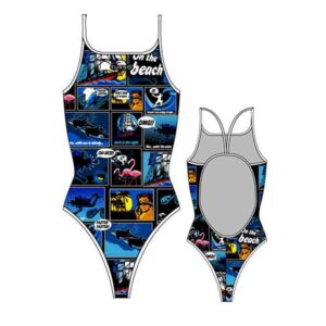 Turbo New Comic Swimsuit Azul XL Mujer