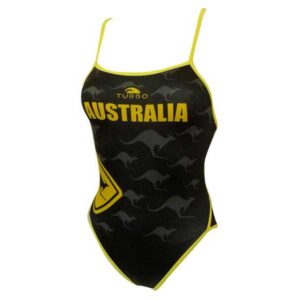 Turbo Australia Kangaroo Signal Swimsuit Negro XL Mujer
