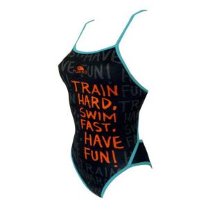 Turbo Train Thin Strap Swimsuit Negro 5-6 Years Niña
