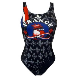 Turbo France Coq Swimsuit Negro 3-4 Years Niña
