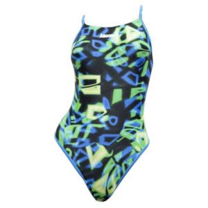 Jaked Fluo Beat Swimsuit Azul,Negro 6 Years Niña