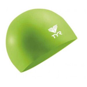Tyr Wrinkle Free Silicone Junior Swimming Cap Verde