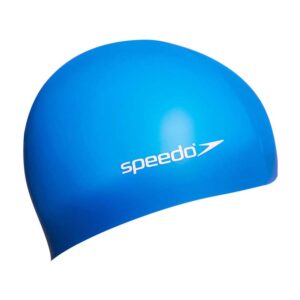 Speedo Plain Flat Silicone Junior Swimming Cap Azul