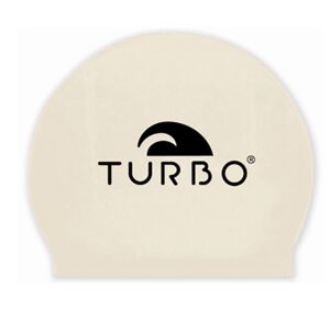 Turbo White Latex Swimming Cap Blanco