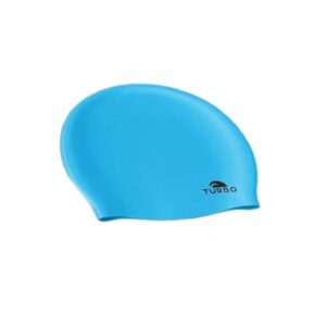 Turbo Sky Blue Silicone Swimming Cap Azul