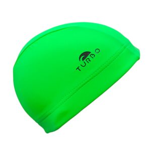 Turbo Plain With Wide Band Lycra Swimming Cap Verde