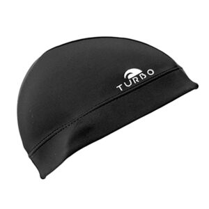 Turbo Plain With Wide Band Lycra Swimming Cap Negro