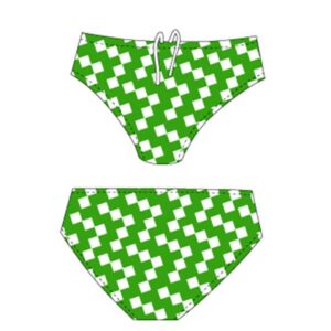 Turbo New Squares Swimming Brief Verde,Blanco 5XL Hombre