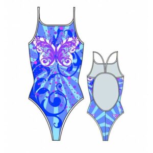 Turbo Butterfly Stars Swimsuit Azul,Lila 13-14 Years Niña