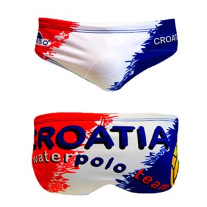 Turbo Croatia Waterpolo Swimming Brief Rojo,Blanco,Azul M Hombre