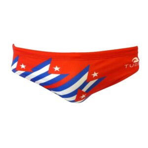 Turbo Cuba Stars Swimming Brief Rojo 4XL Hombre